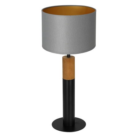 Lampka stołowa, szary abażur, do sypialni LX 3592 z serii TABLE LAMPS