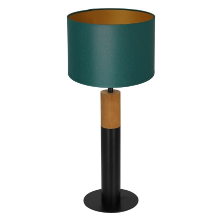 Zielona lampka nocna, z drewnianą ozdobą LX 3593 z serii TABLE LAMPS