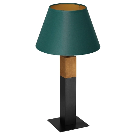 Niebanalna lampka stołowa, zielony abażur LX 3600 z serii TABLE LAMPS