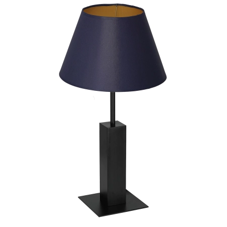 Złoto-granatowa lampka nocna, z abażurem LX 3646 z serii TABLE LAMPS