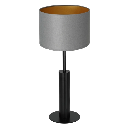 Szara lampka stołowa, czarna podstawka LX 3679 z serii TABLE LAMPS