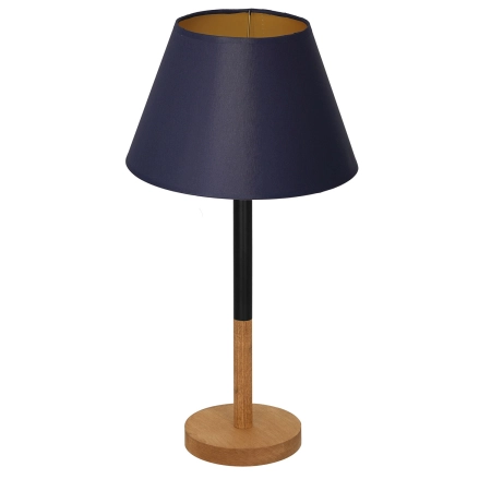 Wysoka, granatowo-złota lampka stołowa LX 3758 z serii TABLE LAMPS