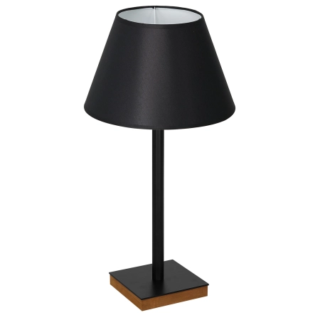 Wysoka, czarna lampka stołowa, z abażurem LX 3759 z serii TABLE LAMPS