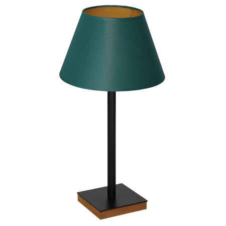 Zielona lampka nocna, ze złotym wnętrzem LX 3762 z serii TABLE LAMPS