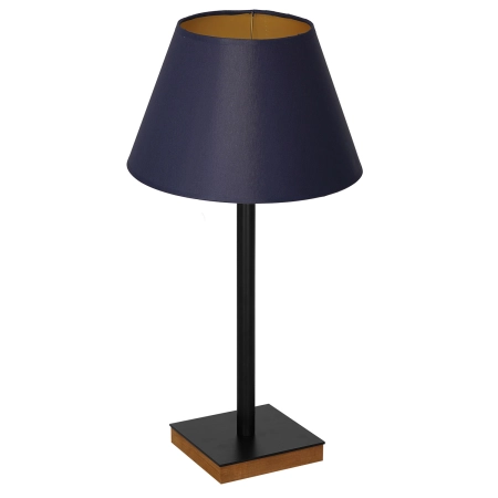 Granatowa, wysoka lampa stołowa z abażurem LX 3763 z serii TABLE LAMPS