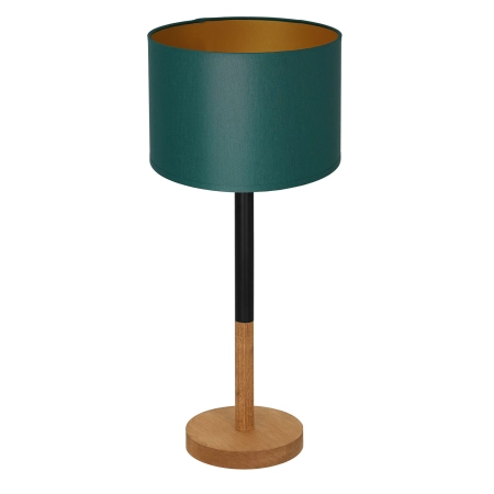 Zielona lampka stołowa, klasyczny abażur LX 3827 z serii TABLE LAMPS