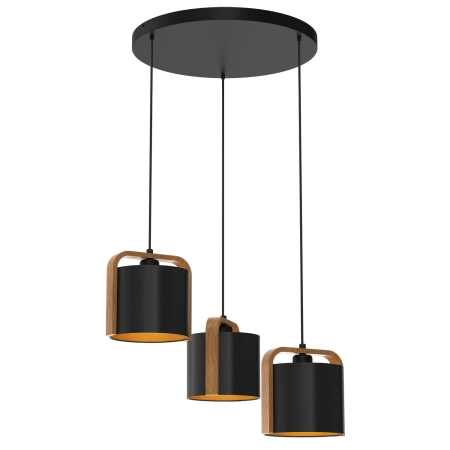 Czarna lampa wisząca, dekoracyjne abażury LX 4131 z serii JONKO