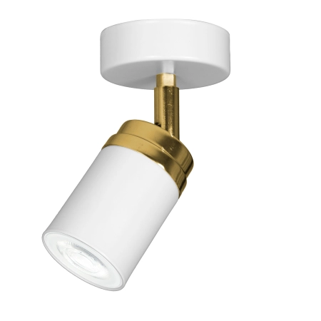 Biało-złoty reflektor, regulowany kąt LX 5154 z serii RENO