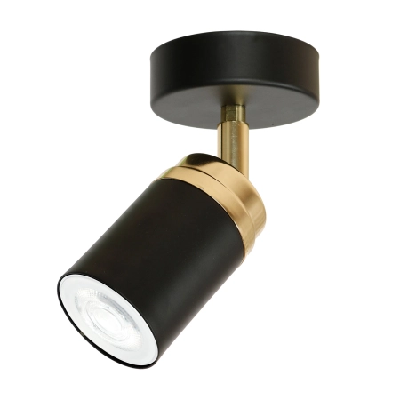 Czarny reflektor ze złotym elementem ozdobnym LX 5163 z serii RENO
