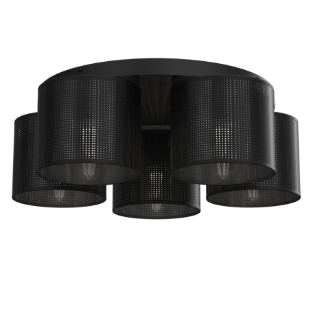 Czarna, ażurowa lampa sufitowa z abażurami LX 5235 z serii LOFT SHADE