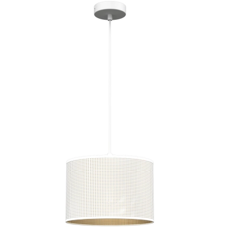 Biała lampa wisząca, do stylowego salonu LX 5265 z serii LOFT SHADE