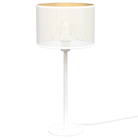 Biała lampa stołowa, jedno źródło światła LX 5271 z serii LOFT SHADE