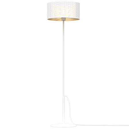 Lampa podłogowa, biało-złoty abażur LX 5272 z serii LOFT SHADE