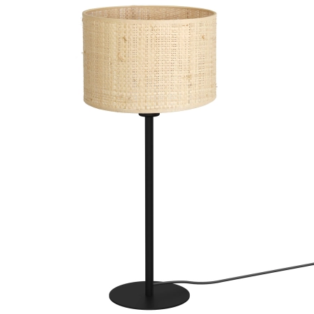 Lampa stołowa z rustykalnym abażurem LX 5285 z serii RATTAN