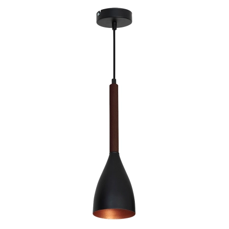 Dekoracyjna lampa wisząca z ciemnym drewnem LX 9159 z serii MUZA