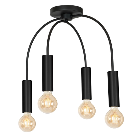 Czarna, minimalistyczna lampa sufitowa LX 0512 z serii LOPPE