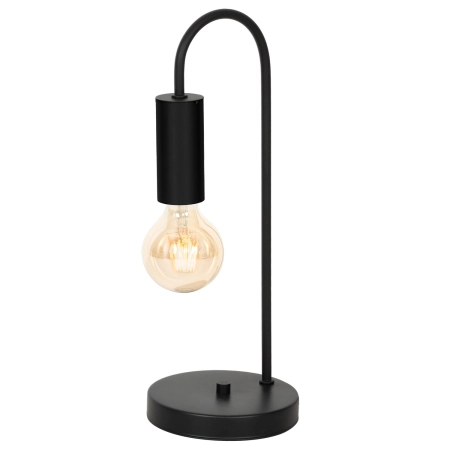 Czarna, minimalistyczna lampka stołowa, nocna LX 0514 z serii LOPPE