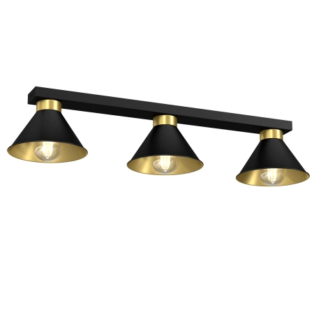 Lampa sufitowa w kolorze czarno-złotym LX 0625 z serii DEMET
