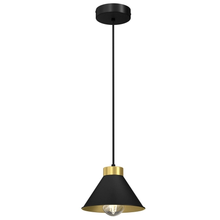 Pojedyncza lampa wisząca w kolorze czarno-złotym LX 0627 z serii DEMET