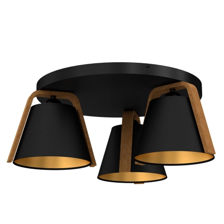Estetyczna czarno-złota lampa sufitowa LX 0641 z serii NORKO