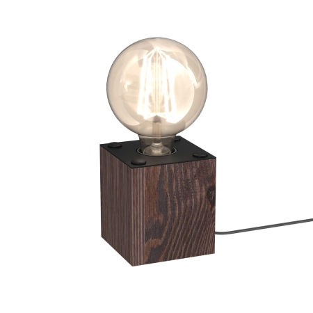 Geometryczna lampa stołowa z drewnianą podstawą LX 0787 z serii SODER