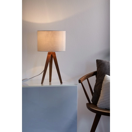 Elegancka lampka stołowa drewniana z abażurem 104625 z serii KULLEN 2