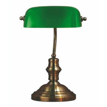 Lampka biurkowa w stylu bankierki zielona 105931 z serii BANKERS