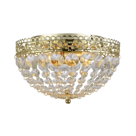 Kryształowa lampa sufitowa ze złotą oprawą 106063 z serii SAXHOLM