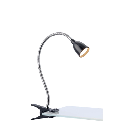 Czarna lampka biurkowa mocowana klipsem 106092 z serii TULIP