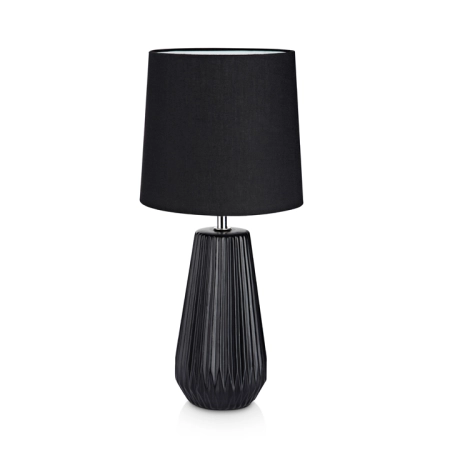 Lampka stołowa w kolorze czarnym z abażurem 106624 z serii NICCI