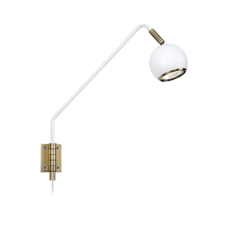 Biała nowoczesna lampa typu kinkiet ze złotem 106872 z serii COCO
