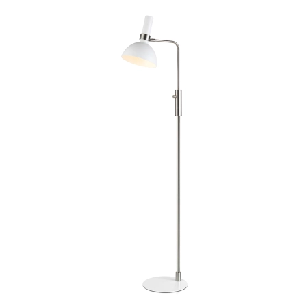 Biała lampa podłogowa idealna do kącika czytelnika 107501 z serii LARRY