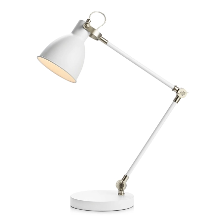 Biała lampka biurkowa z regulowanym ramieniem 107738 z serii HOUSE