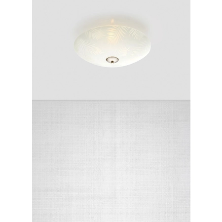 Biała lampa sufitowa ze złotym wzorem w listki 107754 z serii BLAD 2