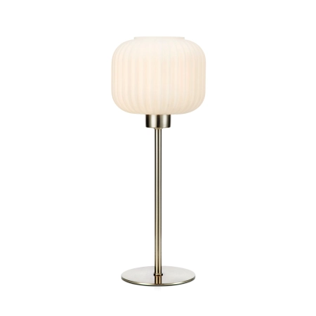 Gustowna lampa stołowa z białym kloszem mały gwint 108121 z serii SOBER