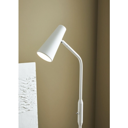 Biała lampa podłogowa z regulowanym kloszem 108205 z serii CREST 3