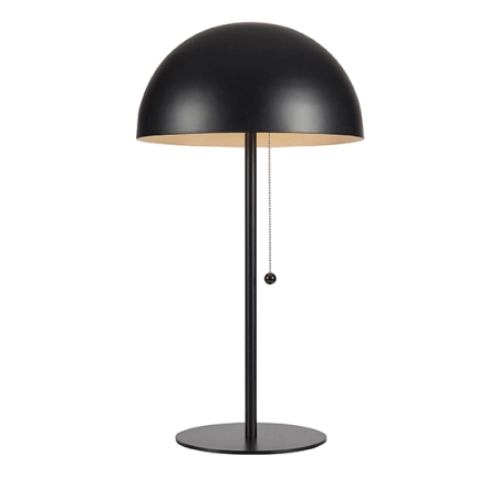 Czarna lampka stołowa z szerokim kloszem 108258 z serii DOME