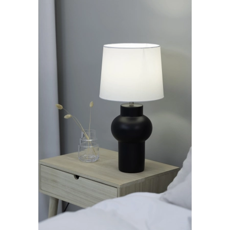 Elegancka, czarno-biała lampka z abażurem 108449 z serii SHAPE - wizualizacja