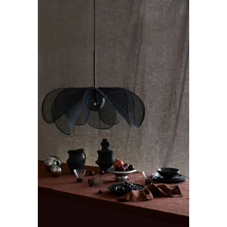 Designerska, czarna lampa wisząca - kwiat 108662 z serii STYRKA - wizualizacja