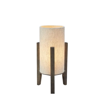 Stylowa, drewniana lampka stołowa z abażurem 108759 z serii ERUCA