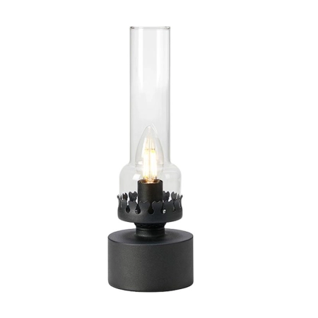 Czarna lampka inspirowana lampą naftową 108786 z serii KANDELLA