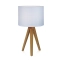 Elegancka lampka stołowa drewniana z abażurem 104625 z serii KULLEN