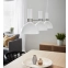 Biała lampa sufitowa z kloszami nad stół w jadalni 107500 z serii LARRY 2
