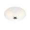 Biały plafon z czarną gwiazdą z małym gwintem 108208 z serii ROSE