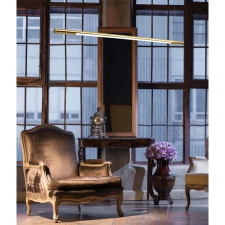 Złota, ściemnialna lampa nad stół 150cm MX P0360D z serii ORGANIC P - wizualizacja