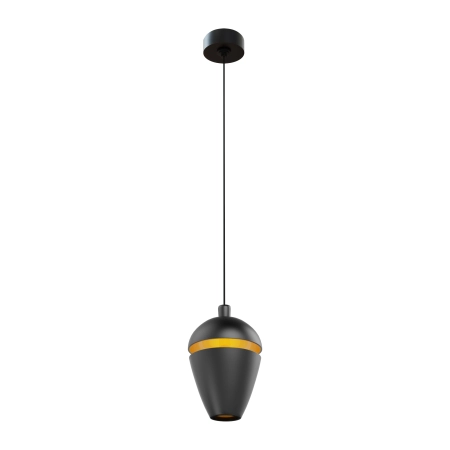 Czarno-złota, ledowa lampa wisząca MX P0471 z serii COMETSHINE