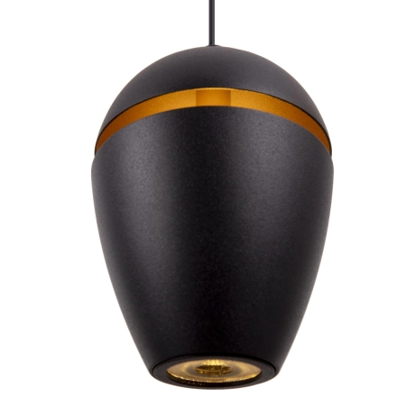 Czarno-złota, ledowa lampa wisząca MX P0471 z serii COMETSHINE - 2