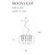 Dekoracyjny żyrandol z kryształami MX P0076-05L z serii MOONLIGHT - wymiary