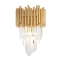 Złoto-kryształowa lampa ścienna w stylu glamour MX W0227 z serii VOGUE