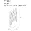 Designerski, złoty, szklany kinkiet LED MX W0289 z serii VETRO - wymiary